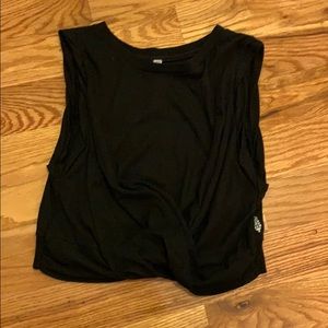 Black crop tank